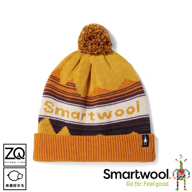 【SmartWool 美國 針織印花保暖毛帽《霧黃》】SW018125/保暖帽/雪帽/休閒帽/防寒/登山