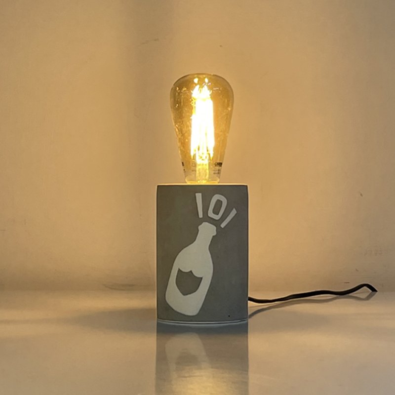 【光式日常】DeLife 微醺酒瓶水泥燈 附LED復古燈泡- 個性派裝潢 北歐 現代風裝潢
