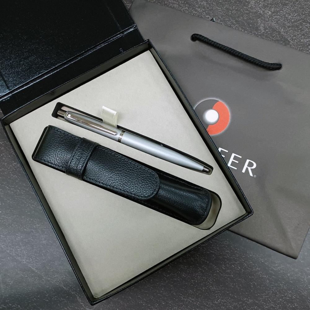 SHEAFFER VFM系列 閃亮銀原子筆 筆套禮盒 E2940051