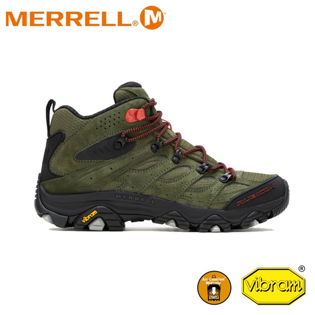 【MERRELL 美國 男 MOAB 3 MID X JEEP《軍綠色》】ML005635/登山鞋/越野/戶外