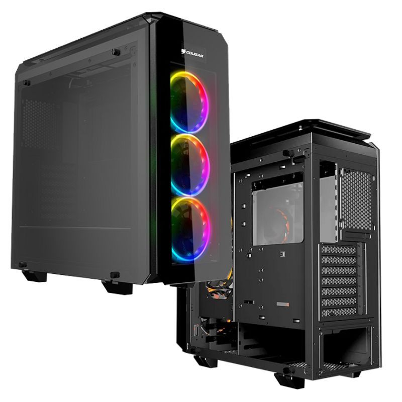 米特3C數位–COUGAR 美洲獅 PURITAS RGB 全鋼化玻璃中塔電腦機殼