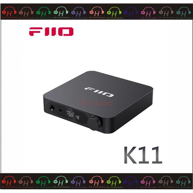 現貨⚡弘達影音多媒體 FiiO K11 曜黑 桌上型 耳機擴大機 耳擴USB、光纖、同軸、RCA/6.35mm、4.4mm平衡輸出