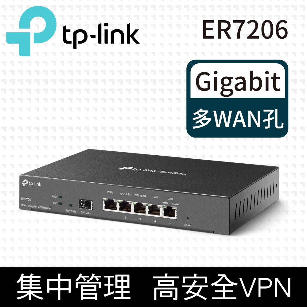 TP-LINK Omada Gigabit VPN 路由器 ER7206