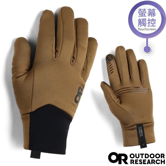 【Outdoor Research】男 Vigor Midweight Sensor Gloves 透氣保暖智慧抓絨手套(可觸控)/矽膠防滑條.吸濕排汗快乾/OR300558-0014 郊狼棕