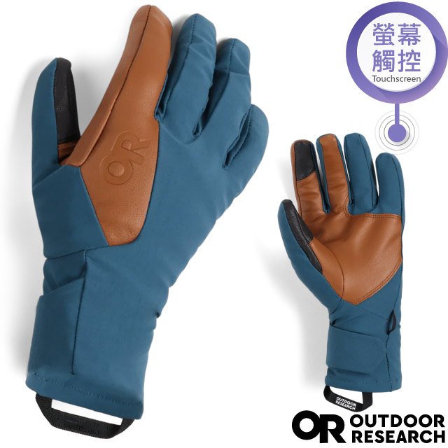 【Outdoor Research】女 Sureshot Pro Gloves 防水透氣保暖手套(可觸控)/山羊皮手掌.防水嵌片/OR300551-2447 海港藍