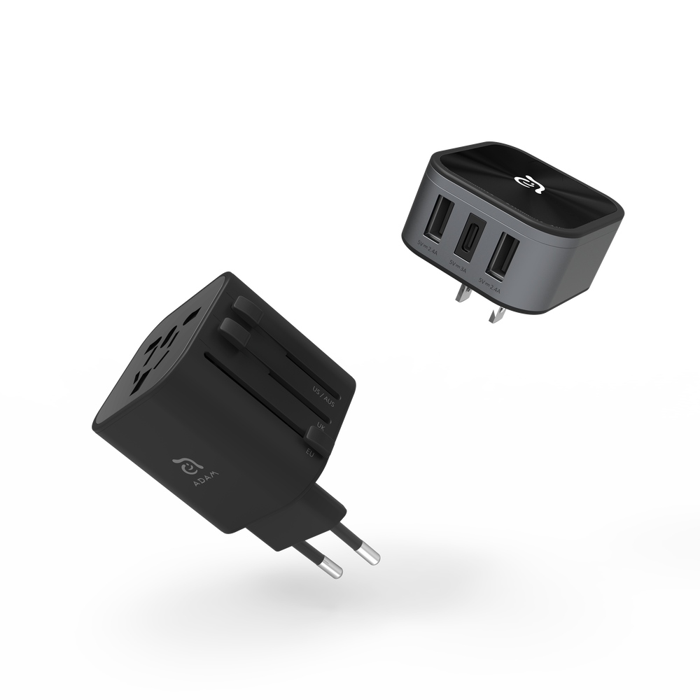亞果元素OMNIA T3 六合一多功能USB萬用轉接頭充電器-黑灰