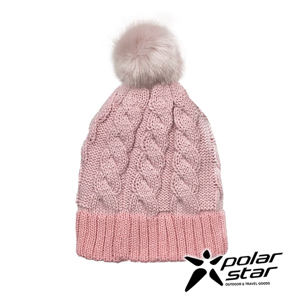 【PolarStar】童素色保暖帽『粉紅』P23607 戶外 露營 登山 健行 保暖 毛帽 保暖帽 冬季 禦寒