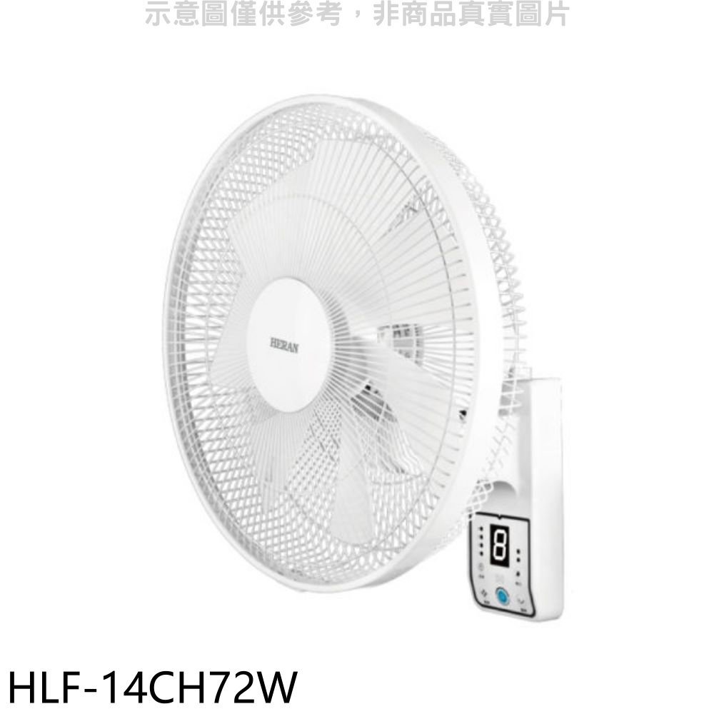 《可議價》禾聯【HLF-14CH72W】14吋DC變頻壁掛扇電風扇
