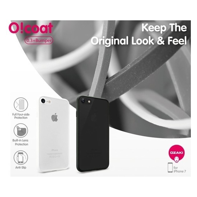 Ozaki O!coat 0.3 + Bumper iPhone 7 / 8 / SE2 超薄防撞保護殼 手機殼【出清】