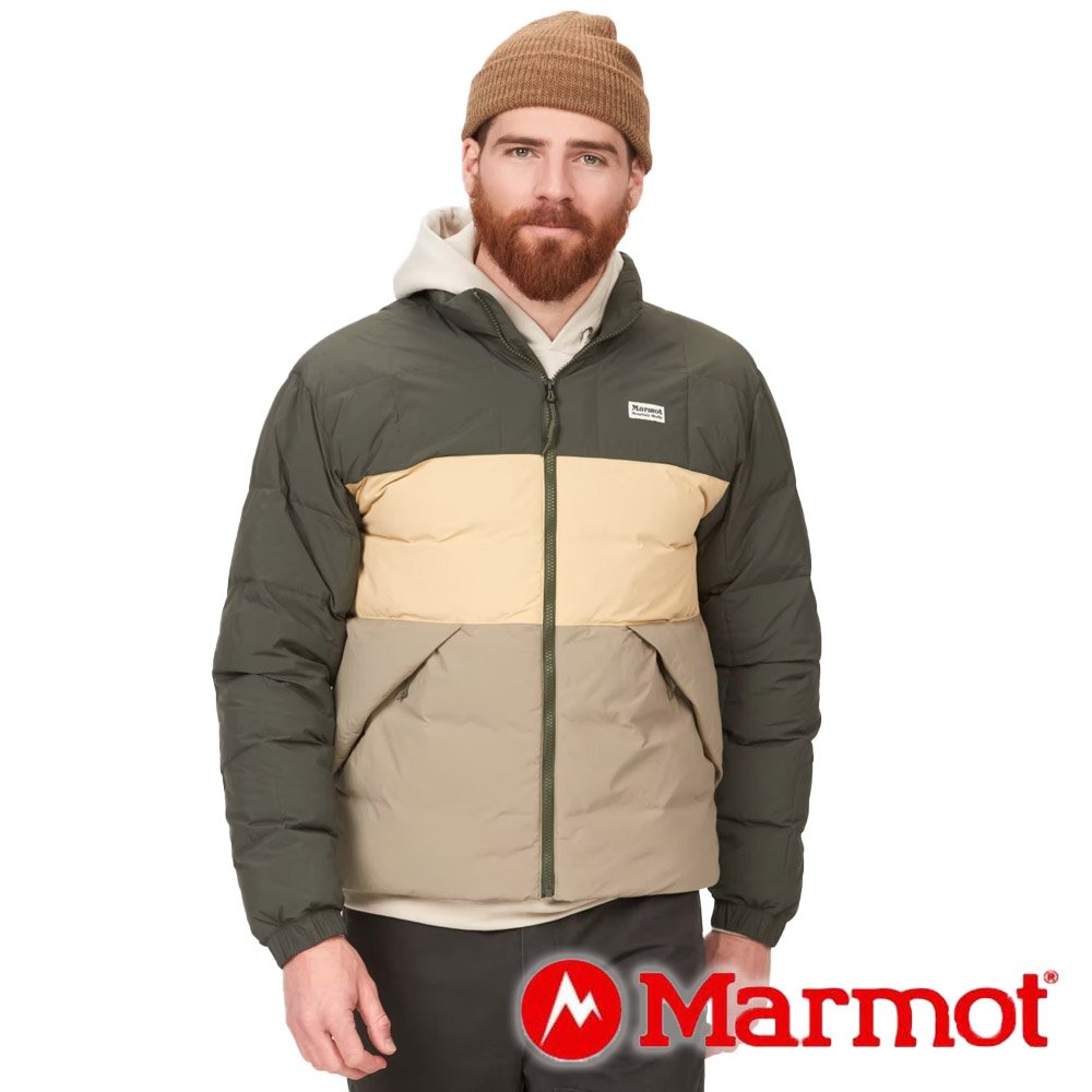 【Marmot】中性保暖羽絨立領外套『海苔綠/橡木棕/綠』14596 戶外 露營 登山 健行 休閒 時尚 保暖 羽絨外套