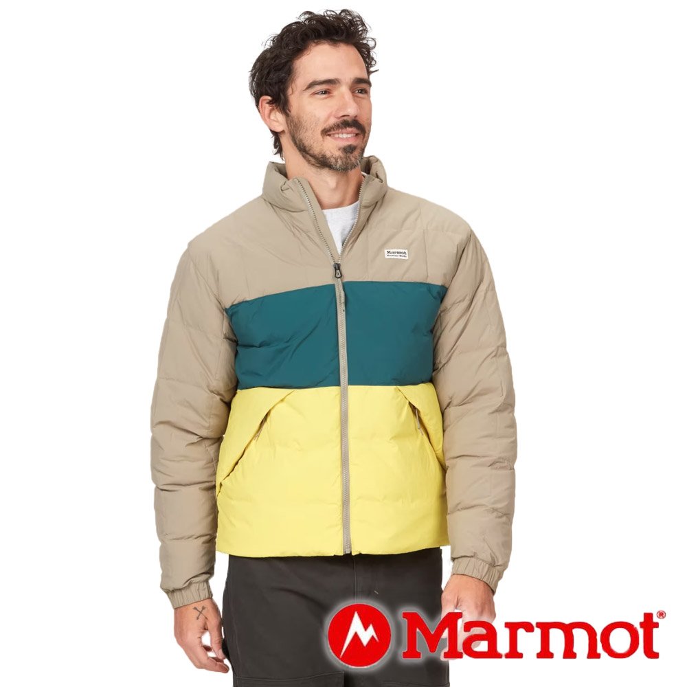 【Marmot】中性保暖羽絨立領外套『岩蘭綠/深叢綠/黃』14596 戶外 露營 登山 健行 休閒 時尚 保暖 羽絨外套