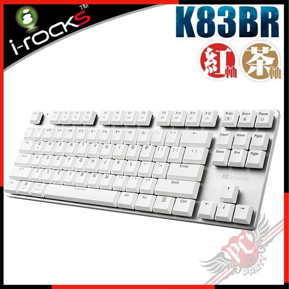 [ PCPARTY ] 艾芮克 I-ROCKS K83BR 無線三模薄型機械鍵盤 有線/2.4G/藍牙5.1