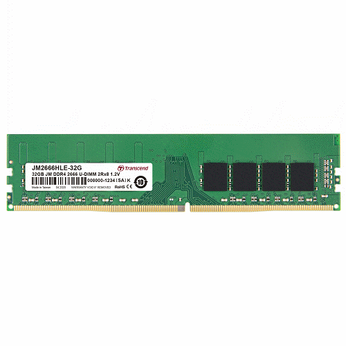 創見32GB JM DDR4 2666 U-DIMM 2Rx8 1.2V(FOR PC) 記憶體 JM2666HLE-32G