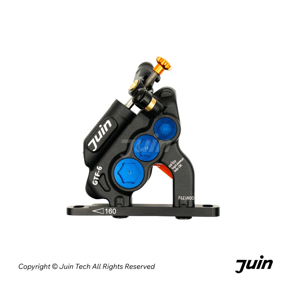 JUIN TECH GTF6 整合式6活塞雙邊作動油壓卡鉗 / 黑