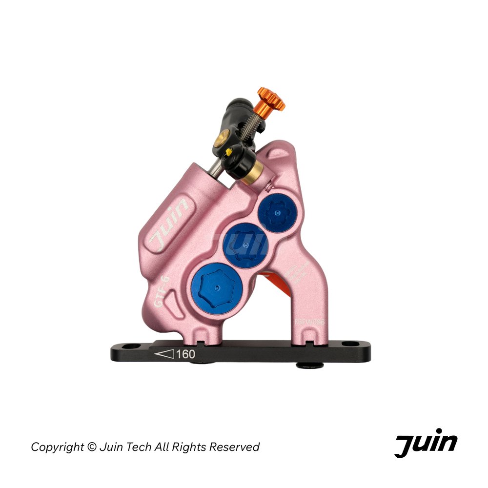 JUIN TECH GTF6 整合式6活塞雙邊作動油壓卡鉗 / 粉