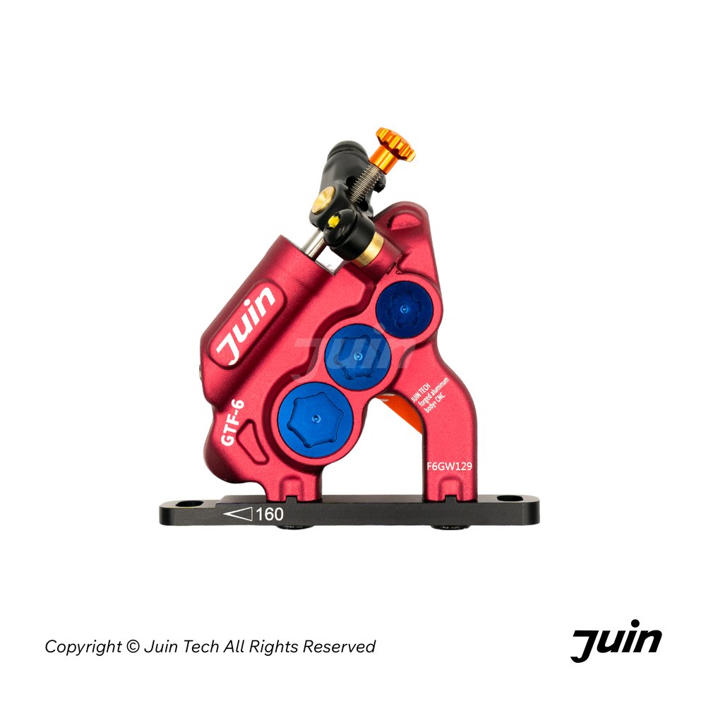 JUIN TECH GTF6 整合式6活塞雙邊作動油壓卡鉗 / 紅