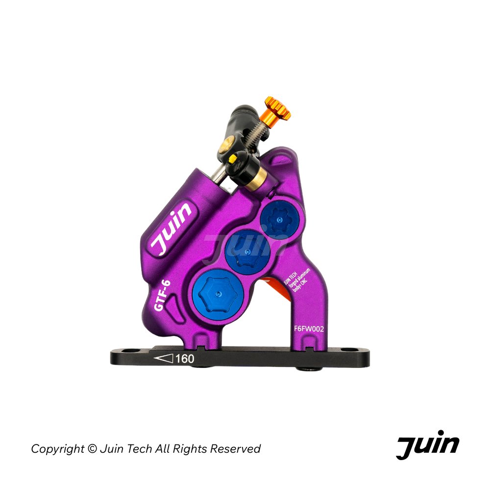 JUIN TECH GTF6 整合式6活塞雙邊作動油壓卡鉗 / 紫