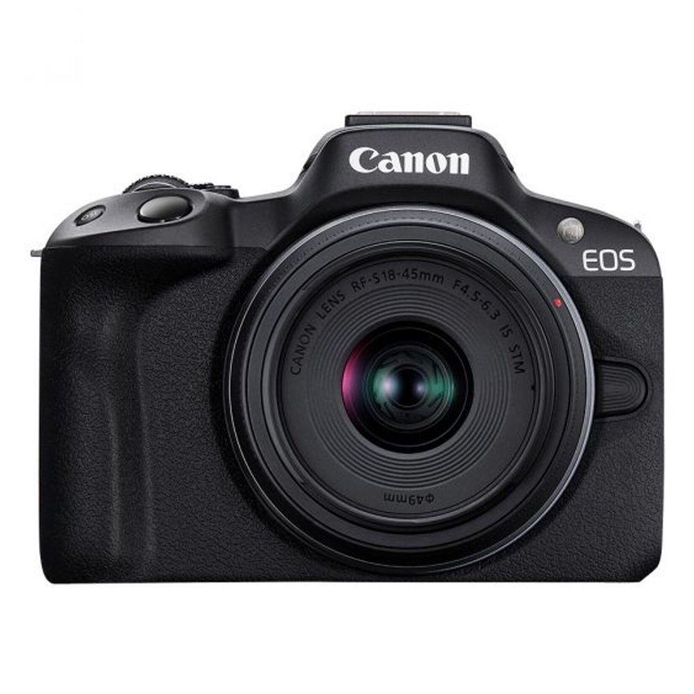 【Canon 佳能】EOS R50+RF-S18-45mm IS STM KIT單鏡組-黑色*(平行輸入)~送128G卡+副電+座充+雙鏡包+大腳架+大清