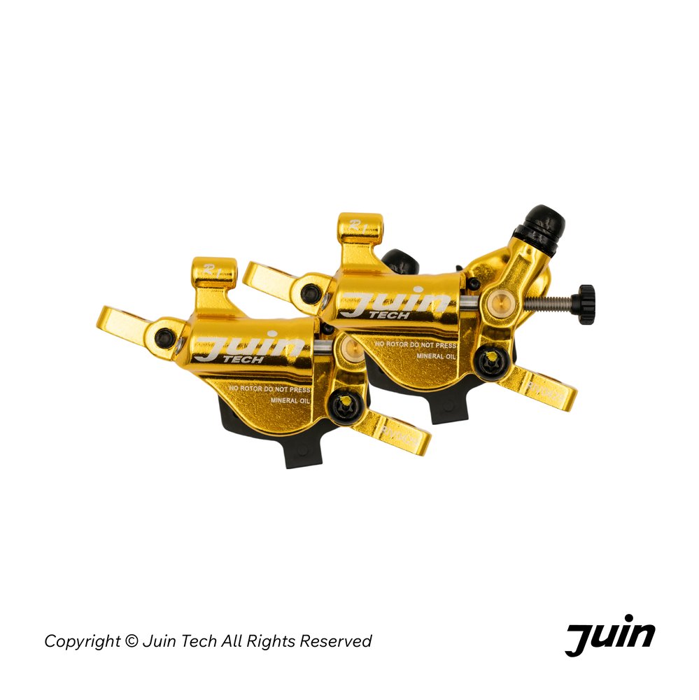JUIN TECH R1 整合式雙邊作動油壓卡鉗 / 金 (160mm碟盤) 適用小布、小摺