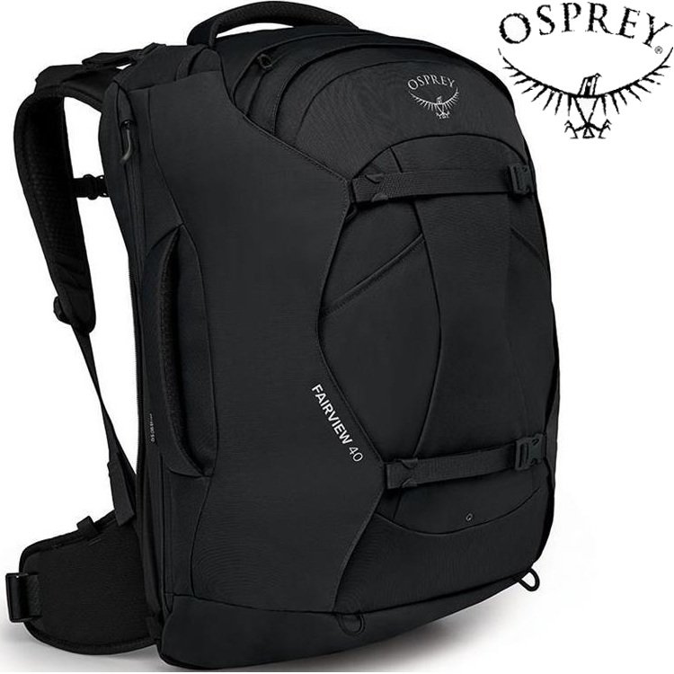 Osprey Fairview 40 Travel Pack 女款 旅行背包/登機包/行李箱 肩帶可收納 黑色 Black