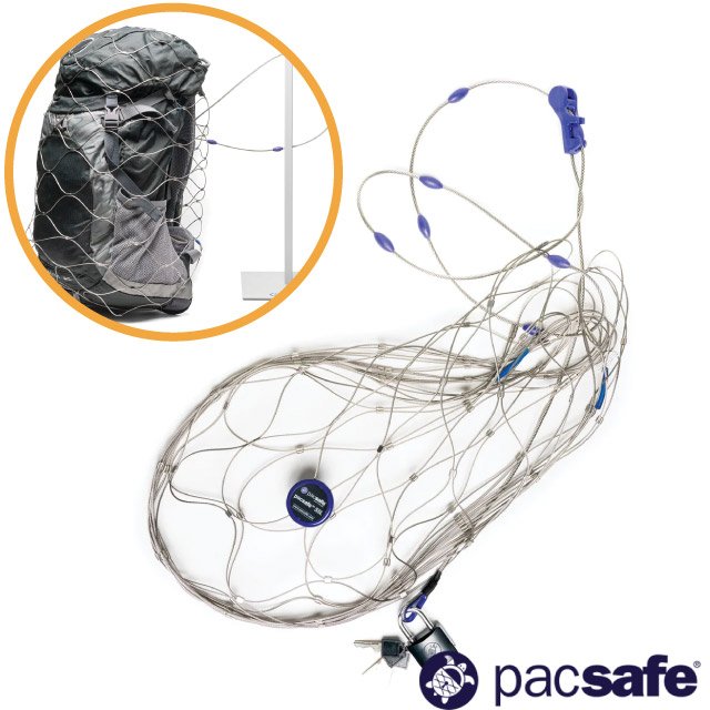 【Pacsafe】防盜背包背袋保護網(適用於22L-55L背包).保護鋼網/Exomesh360高強度不鏽鋼絲鎖定裝置/10170999