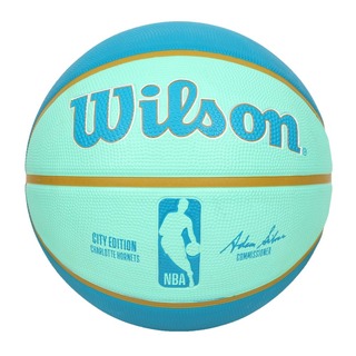 WILSON NBA城市系列-黃蜂-橡膠籃球 7號籃球(訓練 室外 室內≡排汗專家≡「WZ4024204XB7」≡排汗專家≡