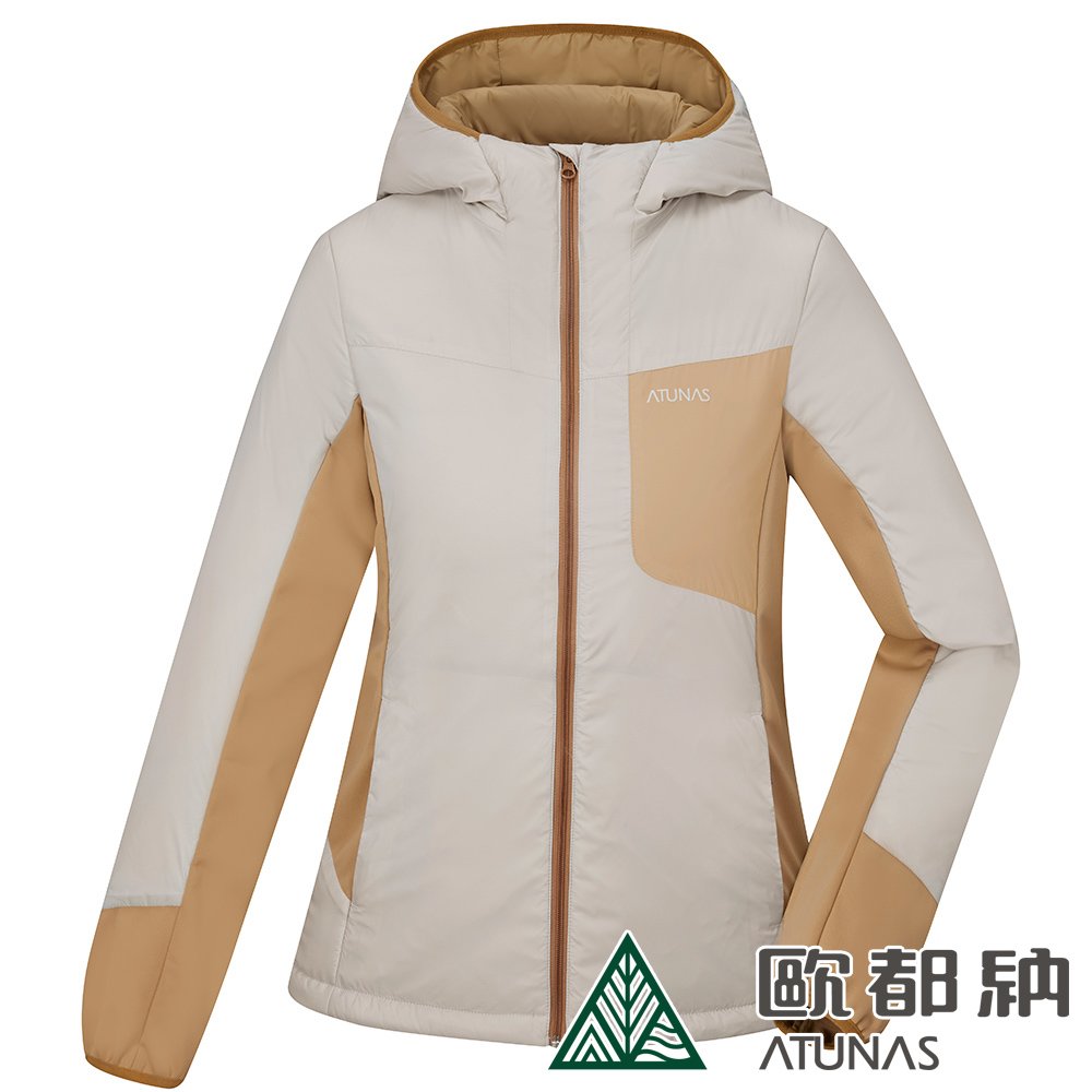ATUNAS歐都納女款MORE MORE HOT石墨烯纖維保暖外套(A1GA2320W沙色/保暖外套/通勤外套)