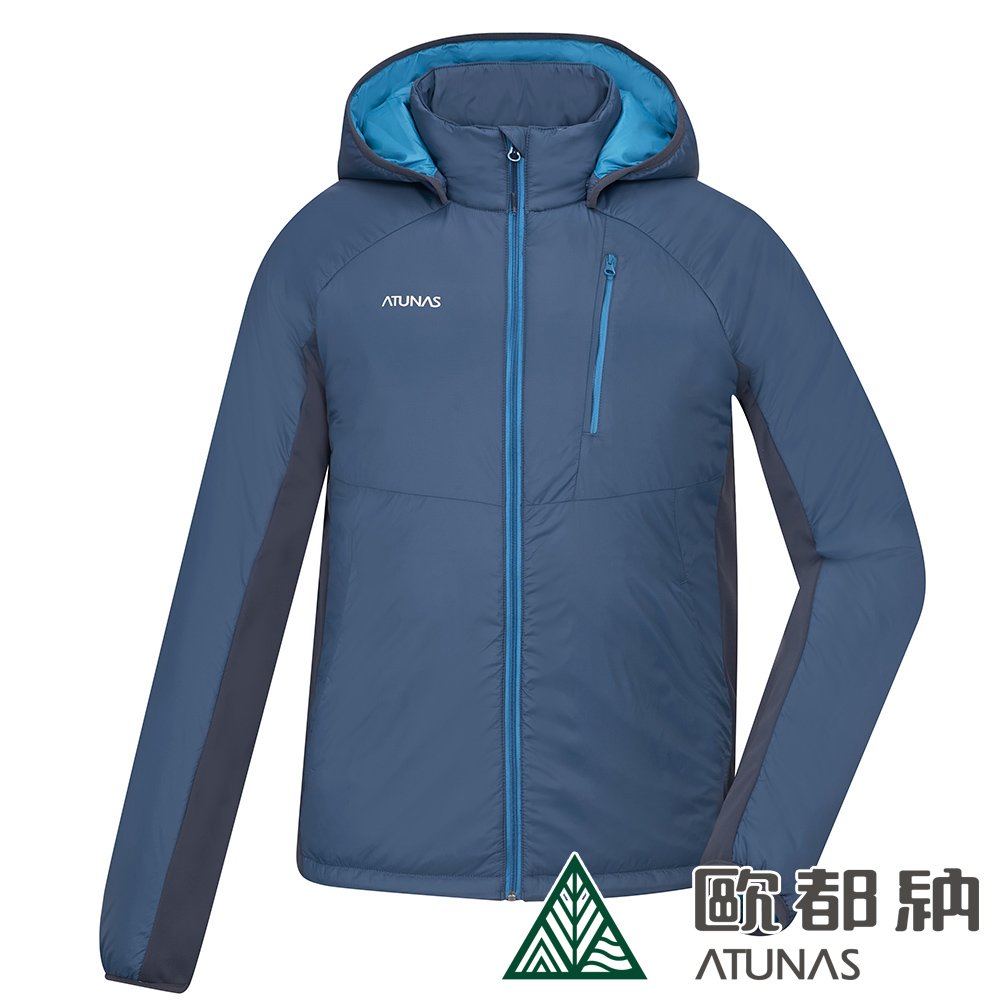 ATUNAS歐都納男款MORE MORE HOT石墨烯纖維保暖外套(A1GA2319M深藍/保暖外套/通勤外套)