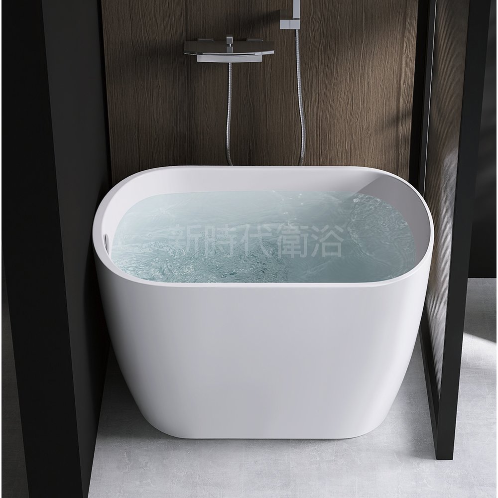 [新時代衛浴] 115~135cm小尺寸獨立浴缸，薄邊款內空間大，外型可愛-XYK009