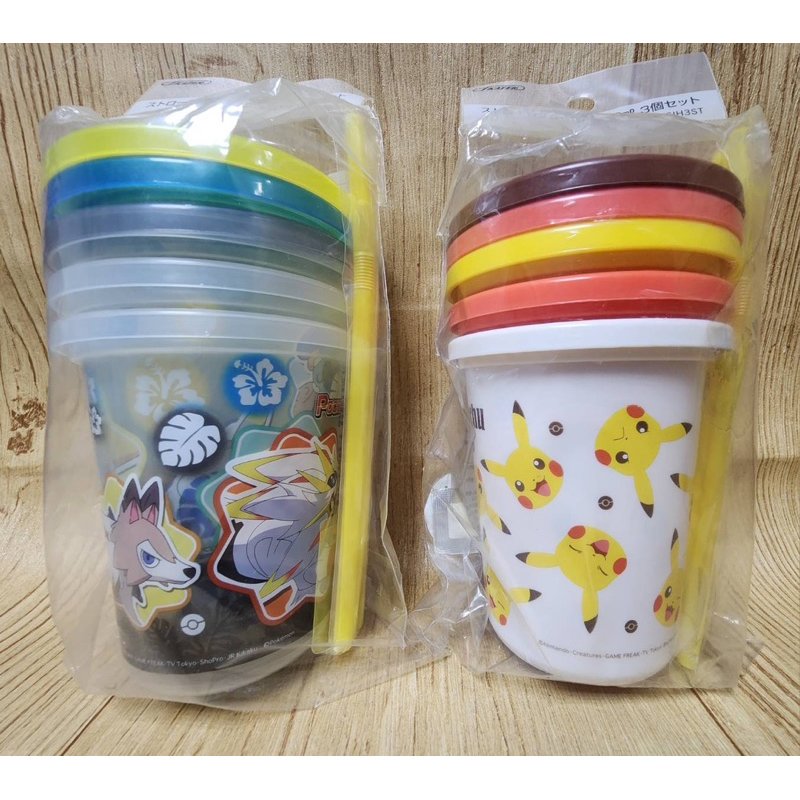 【霏霓莫屬】日本製 SKATER 3入塑膠吸管杯 320ML 塑膠杯 吸管杯 水杯 史努比 小小兵 神奇寶貝 蘇菲雅