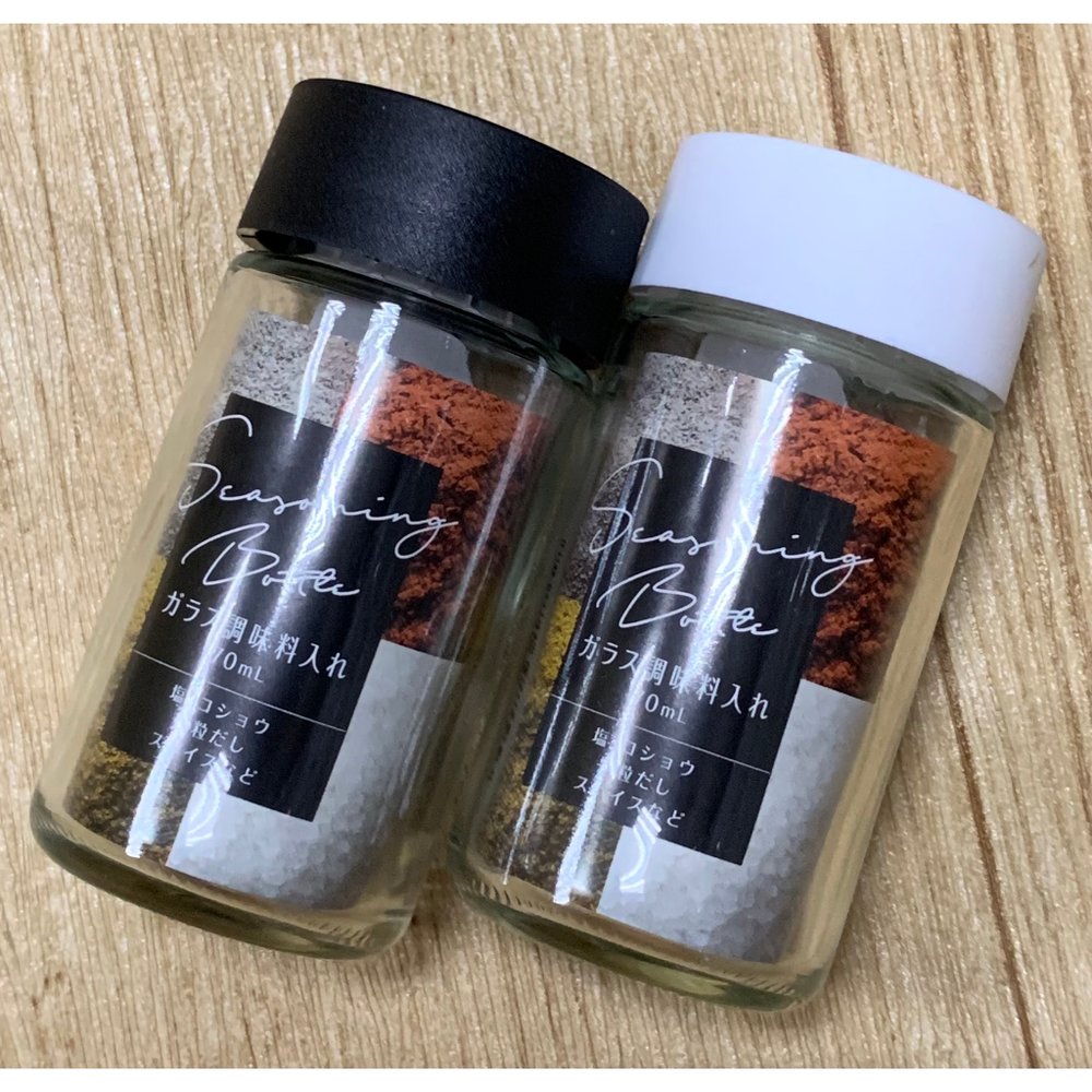 【霏霓莫屬】日本製 ECHO 玻璃調味罐 調味瓶 70ml 鹽巴 胡椒粉 調味料 分裝瓶