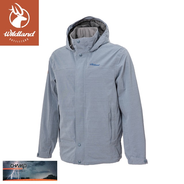 【Wildland 荒野 男 機能型超潑透氣防水外套《灰藍》】W3922/保暖防風外套/防潑水