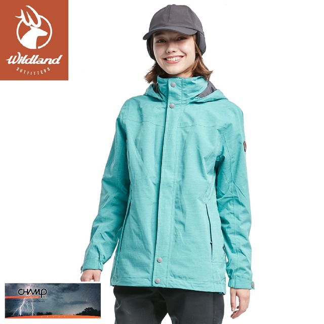 【Wildland 荒野 女 機能型超潑透氣防水外套《松石綠》】W3921/保暖防風外套/防潑水
