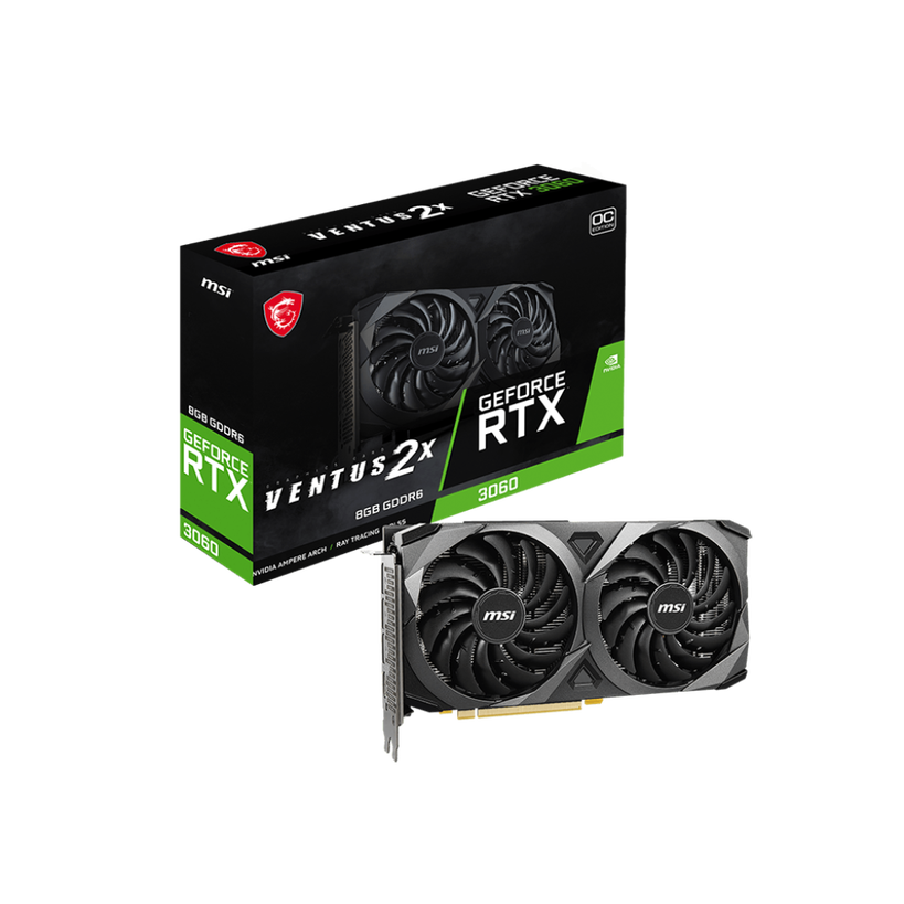 微星 GeForce RTX GeForce RTX 3060 VENTUS 2X 8G OC 顯示卡