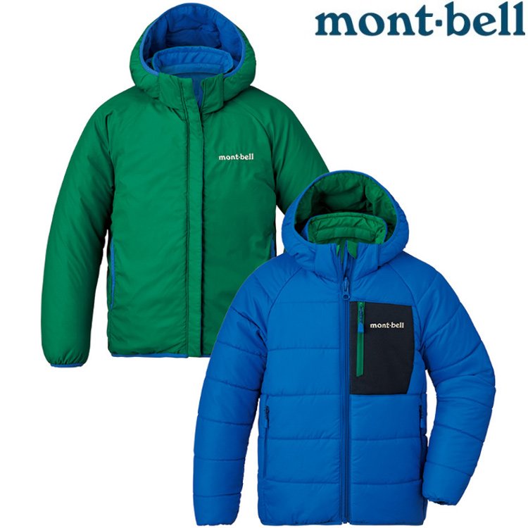 Mont-Bell Thermaland Parka Kid's 兒童款 雙面穿化纖保暖外套 1101624 PB/VI 雀藍/鉻綠