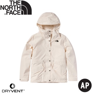 【The North Face 女 DV防水兩件式刷毛外套AP《米白》】7QSM/衝鋒衣/防水外套/風雨衣