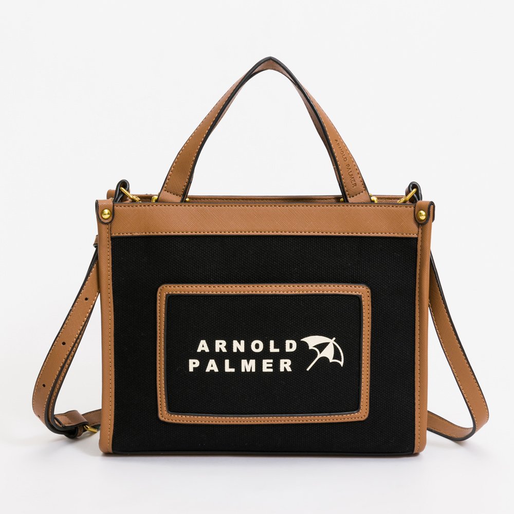 雨傘牌 包包【永和維娜】Arnold Palmer 斜背包 手提包 附長背帶 Soleil系列 黑色 432-6003-09-6