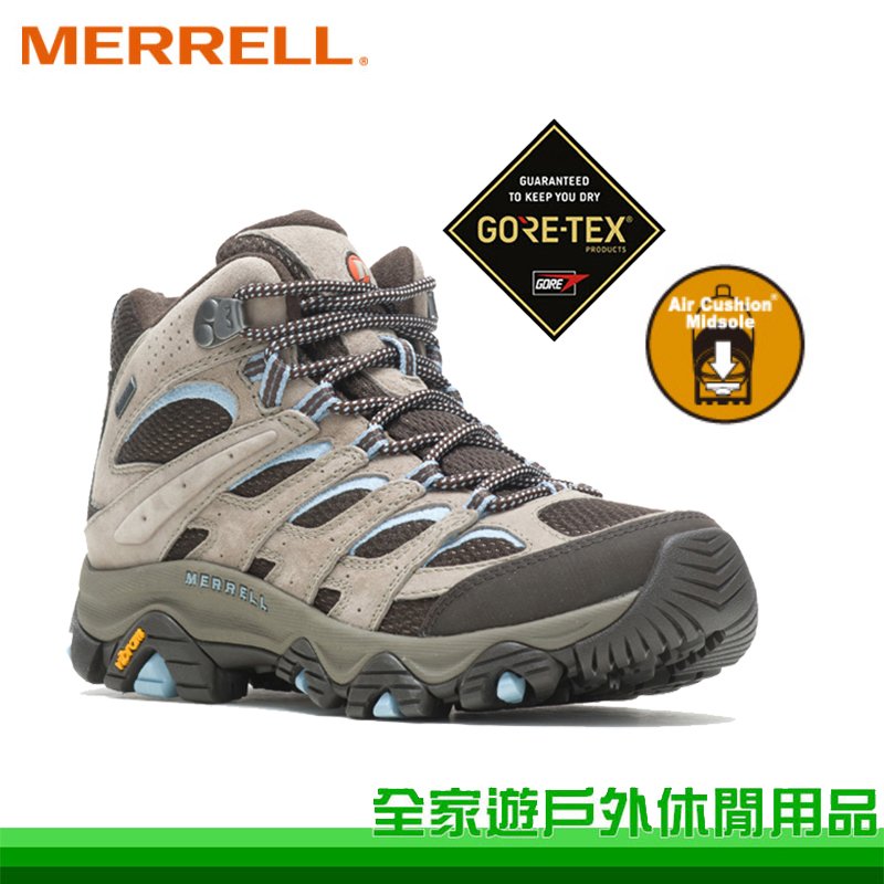 【全家遊戶外】MERRELL 美國 MOAB 3 MID GORE-TEX 女中筒登山鞋 褐色 ML035816 中筒健走鞋 郊山健行鞋