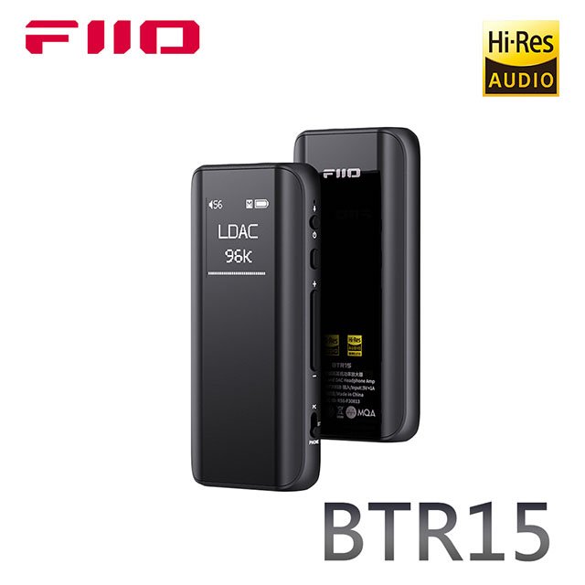Walkbox代理【FiiO BTR15 隨身Hi-Fi藍牙音樂接收器】雙DAC晶片/支援aptX-HD/LDAC等藍牙編碼/支援MQA解碼/3.5+4.4mm雙輸出