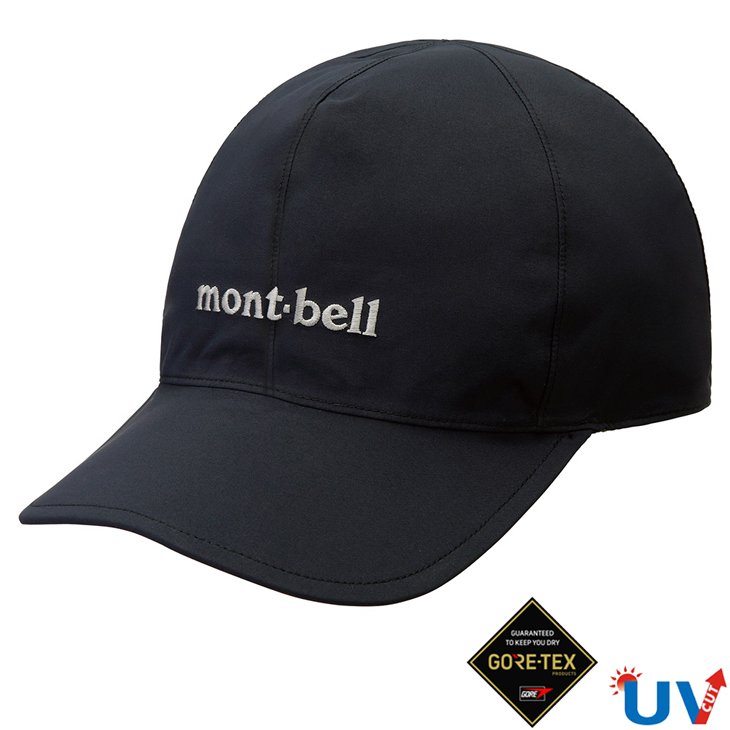 【台灣黑熊】日本 mont-bell 1128691 Gore-Tex Meadow Cap 防水透氣棒球帽 抗UV 黑