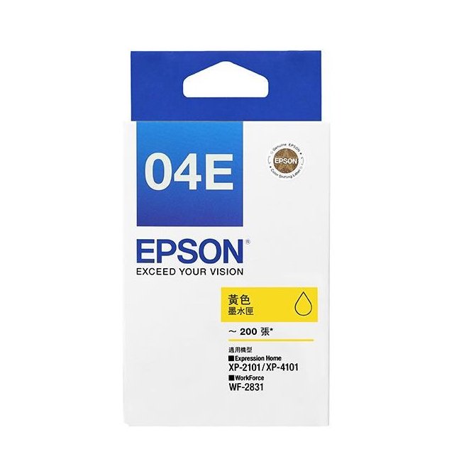 【1768購物網】EPSON C13T04E450 黃色墨水匣 (04E)