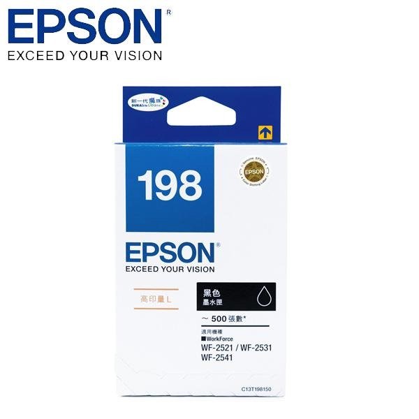 【1768購物網】EPSON C13T198150 (198高印量型L黑)