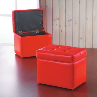 【CB427-290016】掀蓋沙發收納椅(紅)(SC001)