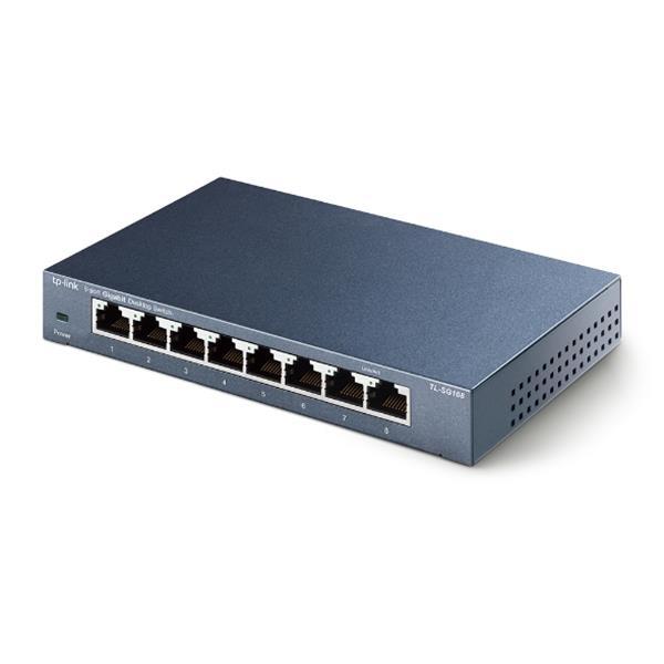 (聊聊享優惠) TP-LINK TL-SG108(UN) 版本:9.0 8埠 專業級Gigabit 交換器 (台灣本島免運費)