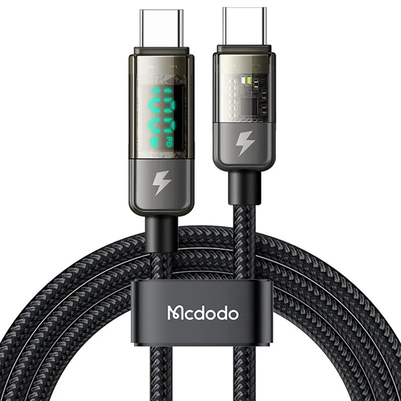 Mcdodo 麥多多 iphone 15 適用 雙Type-C/PD 智能斷電 數顯 充電線 傳輸線 快充線 閃充線 透影 1.2M/1.8M