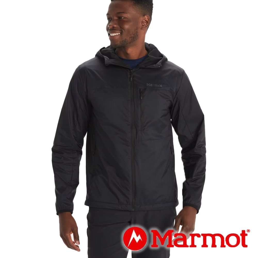 【Marmot】男防風軟殼保暖連帽外套『黑』M12692 戶外 露營 登山 健行 休閒 時尚 保暖 禦寒 連帽外套