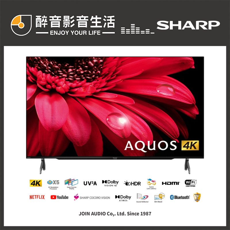 【醉音影音生活】夏普 Sharp 4T-C50FL1X 50吋 AQUOS LED 4K智慧連網液晶顯示器.台灣公司貨