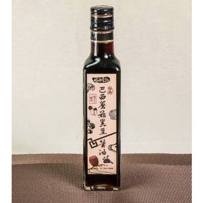 巴西蘑菇黑豆醬油【關西李記醬油】：250ml/瓶