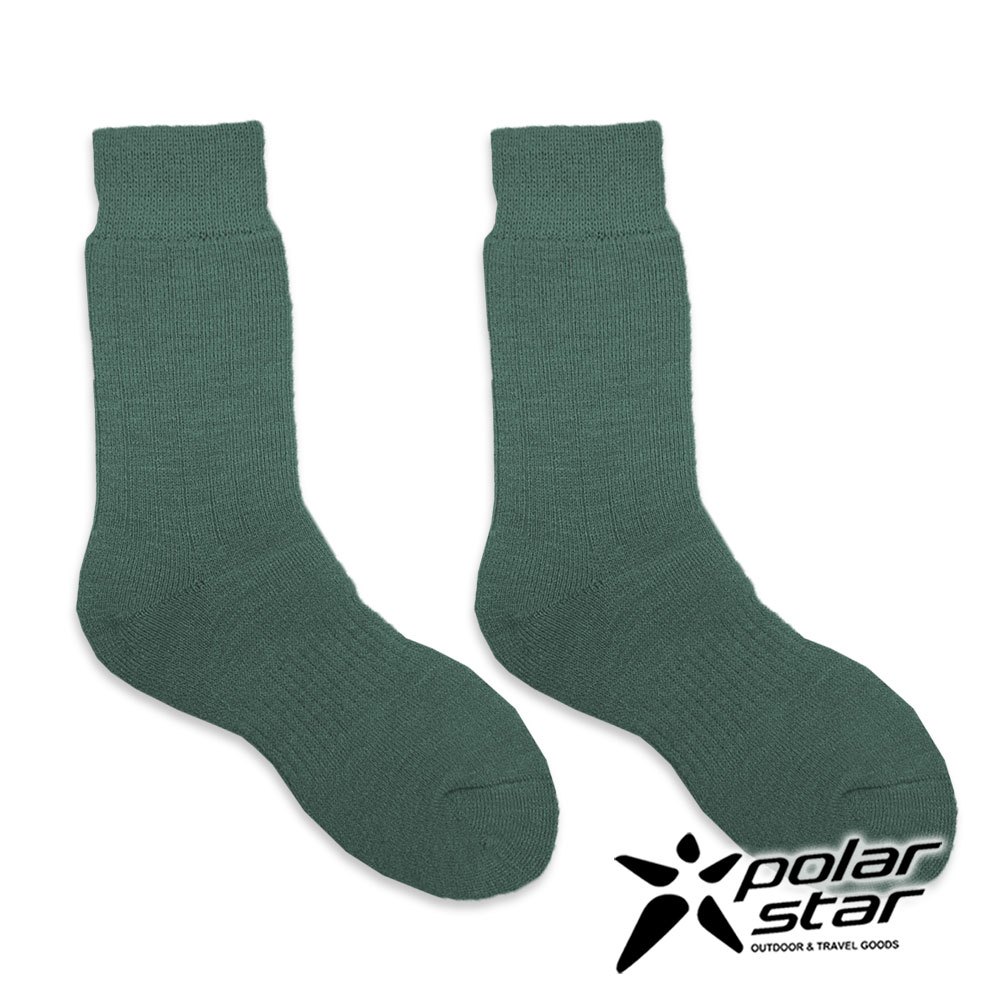 【PolarStar】羊毛保暖雪襪『灰綠』P23619 戶外 露營 登山 健行 休閒 時尚 保暖 羊毛襪 雪襪