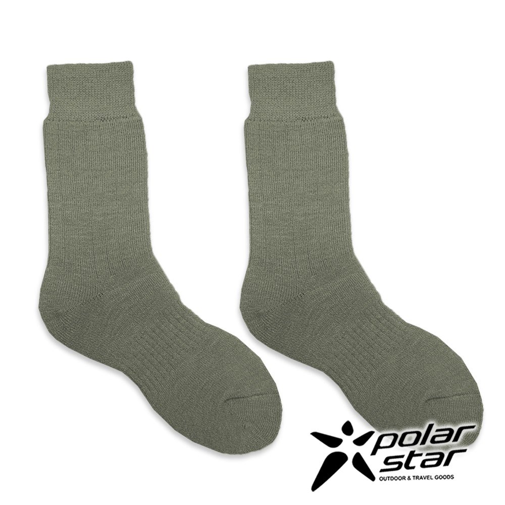 【PolarStar】羊毛保暖雪襪『淺綠灰』P23619 戶外 露營 登山 健行 休閒 時尚 保暖 羊毛襪 雪襪